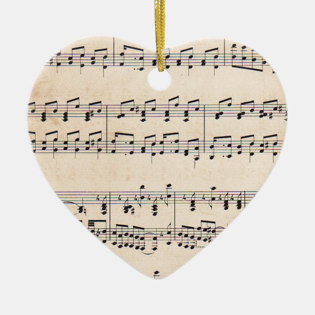 Vintage Notizzettel Keramikornament (Vorne)