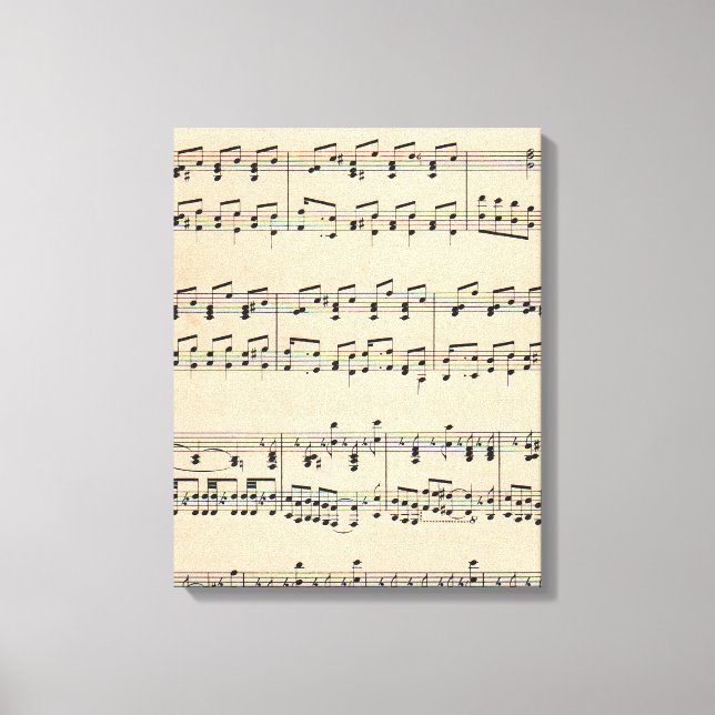 Vintage Notizzettel Leinwanddruck (Vorderseite)