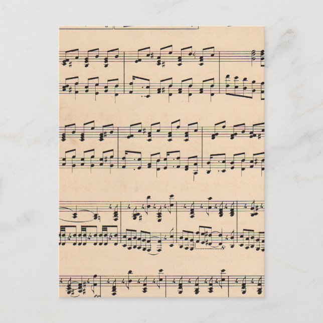 Vintage Notizzettel Postkarte (Vorderseite)