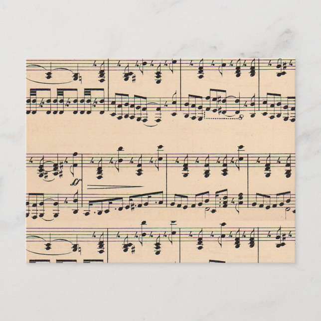 Vintage Notizzettel Postkarte (Vorderseite)