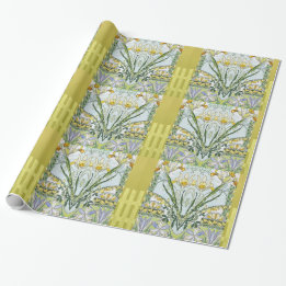 Vintage Nouveau Blumengarten Geschenkpapier