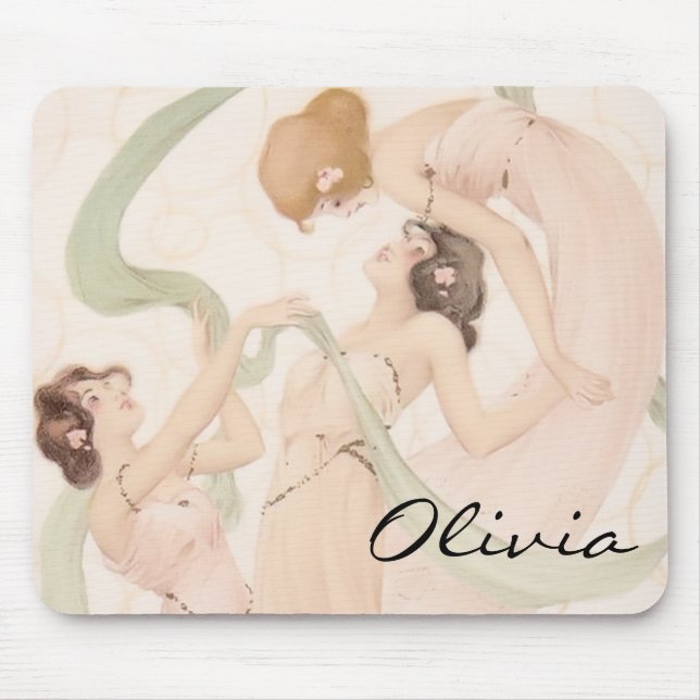 Vintage Nouveau Mayfys mit Monogram Mousepad (Vorne)