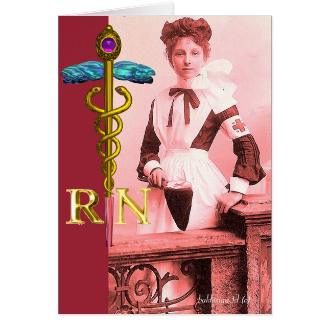 VINTAGE NURSE et Gold Caduceus (Devant)