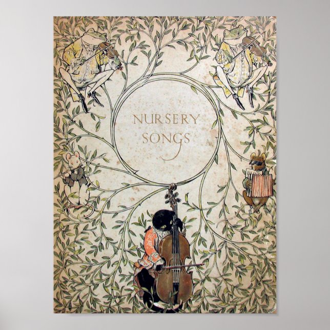 Vintage Nursery Song Poster (Vorne)