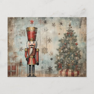 Vintage Nussknacker Soldat Postkarte