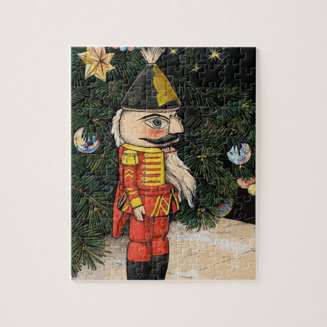 Vintage Nussknacker unter dem Weihnachtsbaum (Vertikal)