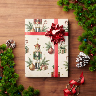 Vintage-Nussknacker-Weihnachtsgeschenkpapier Geschenkpapier