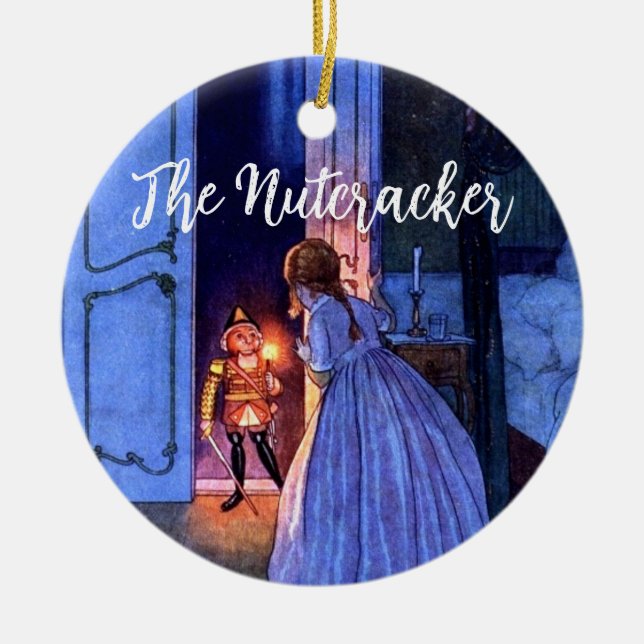 Vintage Nutcracker Painting Personalized Christmas Keramik Ornament (Vorne)