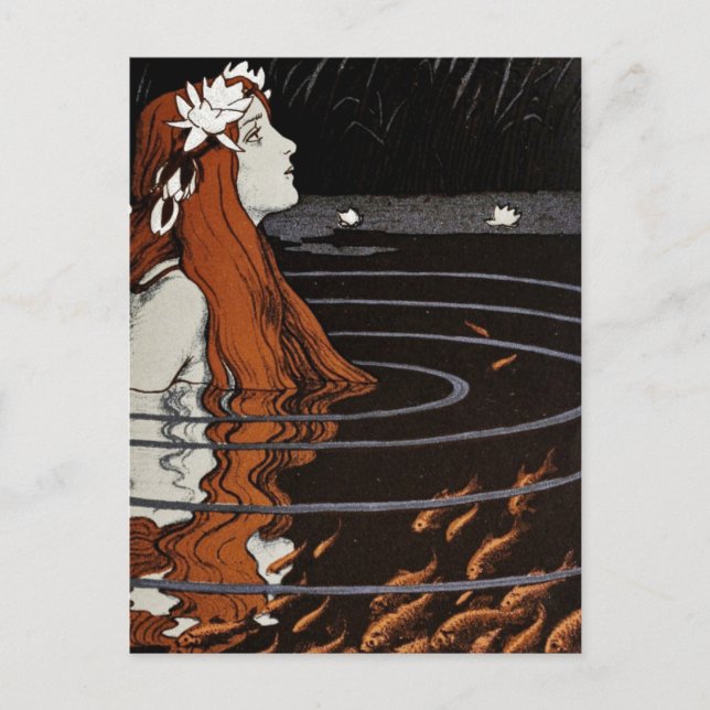 Vintage Nymph Postkarte (Vorderseite)