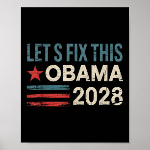Vintage Obama 2028 Lustige Politische Patriotische Poster