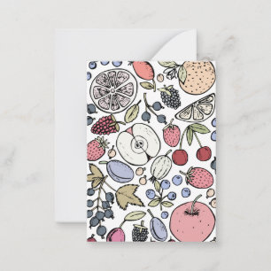 Vintage Obstthema, vintage Mitteilungskarte