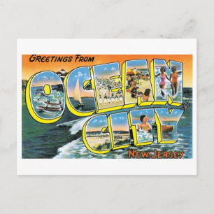Vintage Ocean City, carte postale NJ