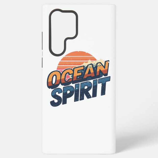 Vintage "Ocean Spirit" Beach Vibe Samsung Galaxy Hülle (Rückseite)