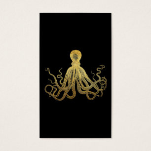 Vintage Octopus Gold Black Enk Côtier Nautique