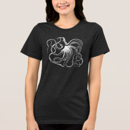 Vintage Octopus-Illustration Tri-Blend Shirt
