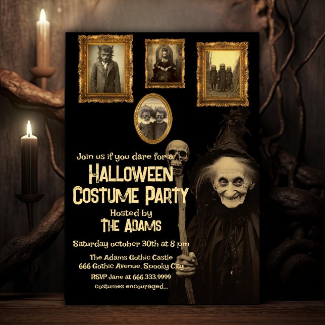 Vintage Oddities Spooky Halloween-Party Einladung (Von Creator hochgeladen)