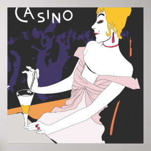 Vintage-Odeon-Casino-Druckplakat Poster