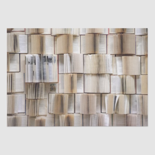 Vintage offene Buchseiten Seidenpapier (Vorderseite)