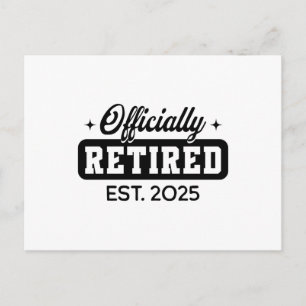 Vintage offiziell im Ruhestand 2025 Lustige Pensio Postkarte