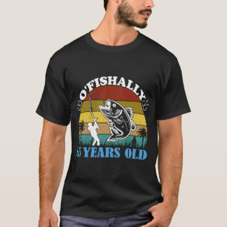 Vintage O'fishally 85 Jahre alte lustige Fischerei T-Shirt
