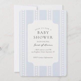 Vintage-Ogee-Streifen geometrische Babyparty Einladung