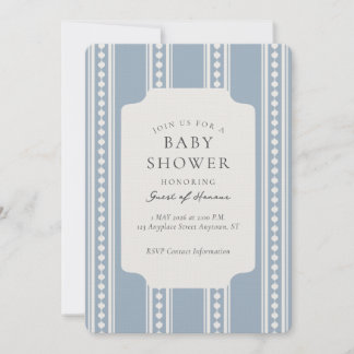 Vintage-Ogee-Streifen geometrische Babyparty Einladung