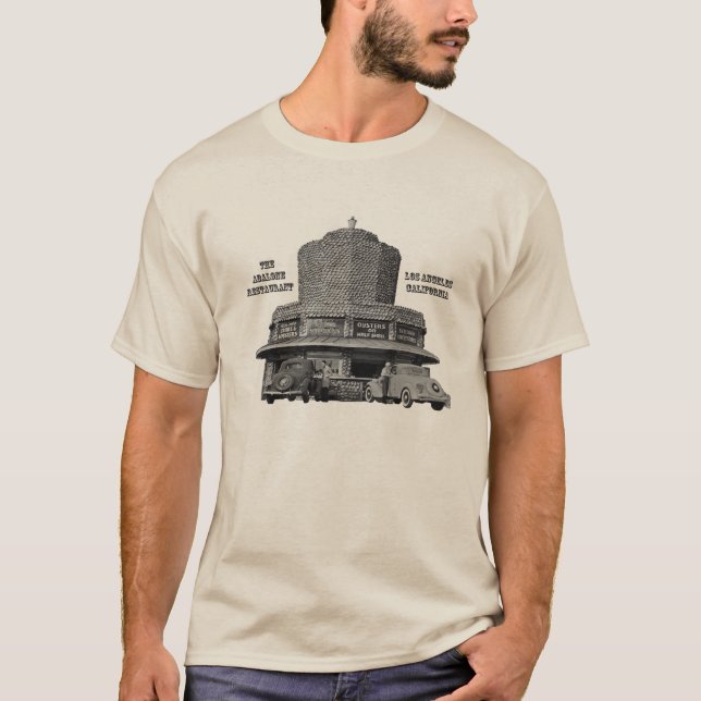 Vintage Ohrschnecken-Restaurant-Fotografie T-Shirt (Vorderseite)