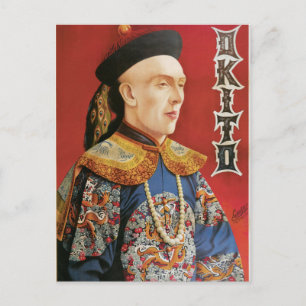 Vintage Okito Zauberer Poster Postkarte
