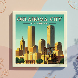 Vintage Oklahoma City Oklahoma Fliese
