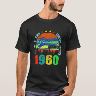Vintage Oktober 1960 Jahre alt 60. Geburtstagsgesc T-Shirt
