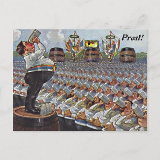 Vintage Oktoberfest Octoberfest Toast Grußkarte Postkarte