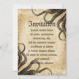 Vintage-Oktopus Einladung