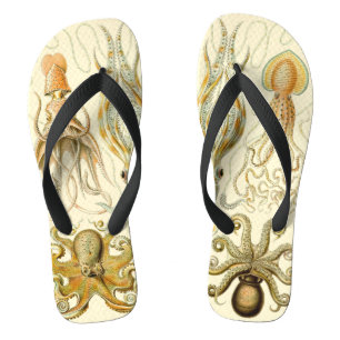 Vintage-Oktopus-Tintenfisch Gamochonia von Ernst H Flip Flops