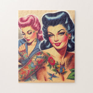 Vintage Old School Tattoo Frauen