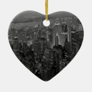 Vintage Old Style New York City Script Keramik Ornament