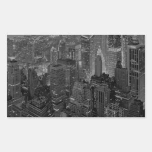 Vintage Old Style New York City Script Rechteckiger Aufkleber