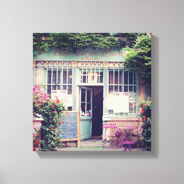 Vintage Old Town Leinwanddruck (Vorderseite)