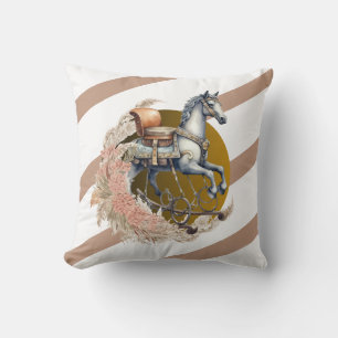 Vintage Old West Schaukelpferd-Baby-Party Kissen