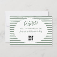 Vintage Olive Green Stripes Hochzeit