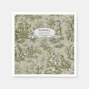 Vintage Oliven-Grüntoile-Dusche Serviette