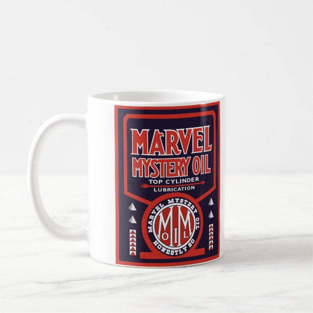 Vintage Ölzeichenwiedergabe Kaffeetasse (Links)