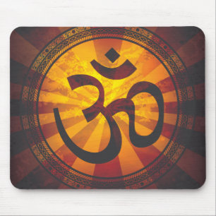 Vintage Om-Symbol-Druck Mousepad