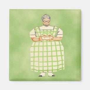Vintage-Oma-Kocht-Küchenmagnet Magnet