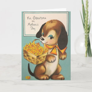 Vintage-Oma-Muttertagskarte Karte
