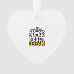 Vintage One Team One Dream Fußball-Shirt-Design_1 Ornament