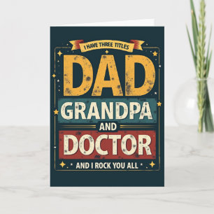 Vintage Opa Doktor Vater Karte