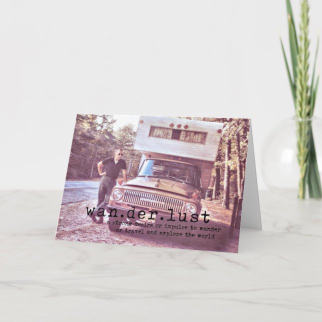 VINTAGE OPEN STRASSENGrußkarte Dankeskarte (Vorderseite)