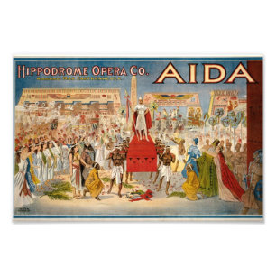 Vintage-Oper-Aida-Kunstwerk Fotodruck
