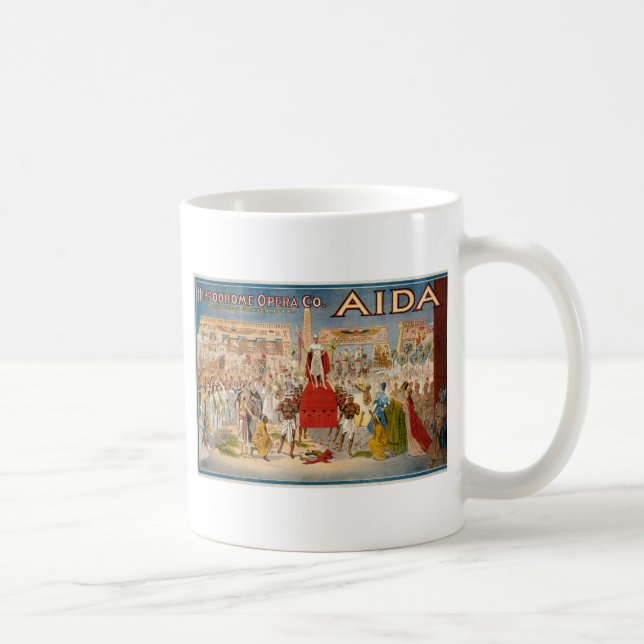 Vintage-Oper-Aida-Kunstwerk Kaffeetasse (Rechts)