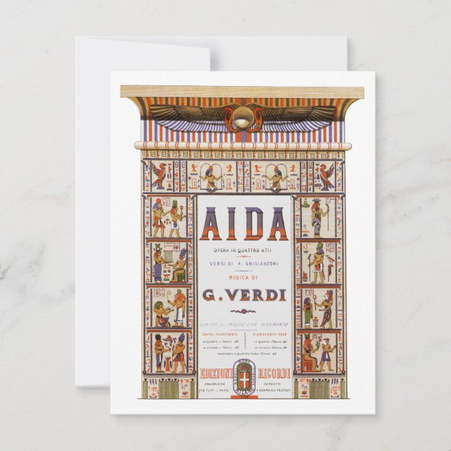 Vintage Opernmusik, ägyptische Aida von Verdi (Vorderseite)